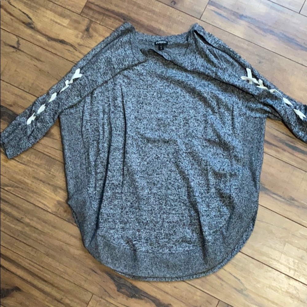 Cold-shoulder sweater
